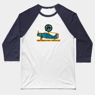 Grumman F4F-4 Wildcat Baseball T-Shirt